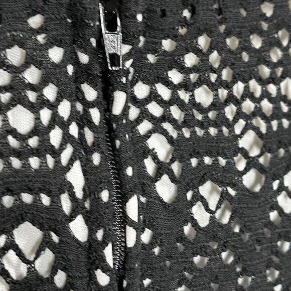 Bisou Bisou Black White Lace Sheath Dress Women’s 4 Sleeveless Lined - Picture 5 of 8